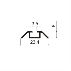 Направляющая нижняя одинарная MS340 Шампань (A06)